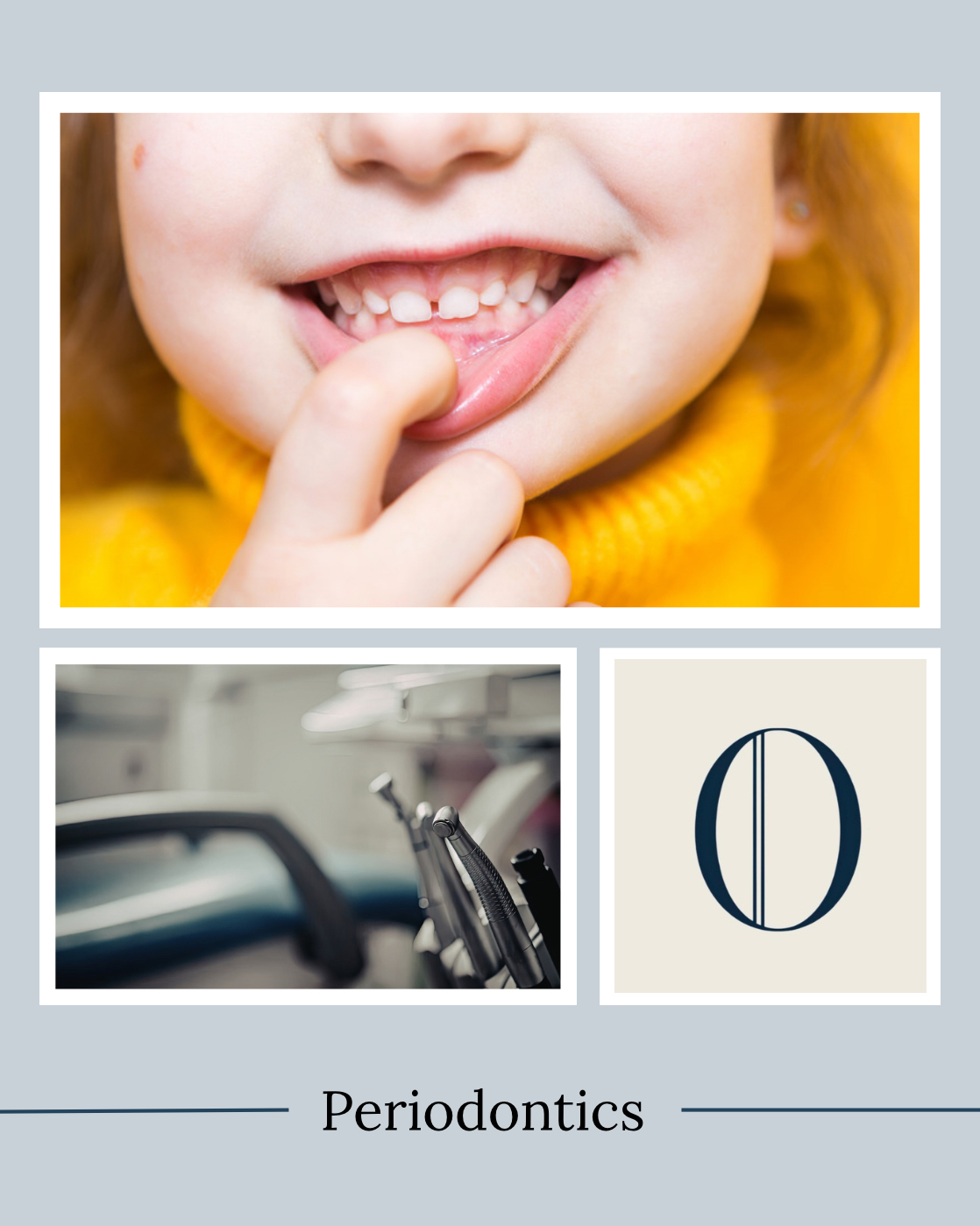 Dental team member examining a patient's gums